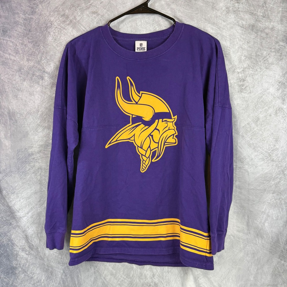 NFL Pink Victoria's Secret Minnesota Vikings Jersey Tee Purple XS